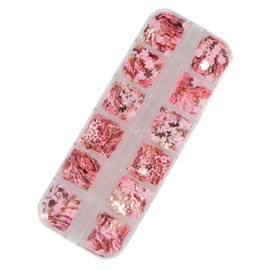 WOONEKY Glitter Nail Art Sequins Compartments Elegant DIY Makeup Decor for Manicure Nail Art Supplies Durable Pet Material