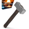 Blacksmith 2.2LB Handmade Square Forge Hammer for Farrier, Knife Maker,