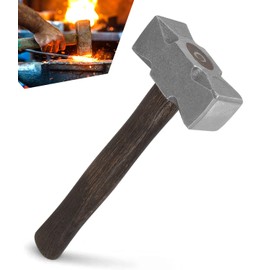 Blacksmith 2.2LB Handmade Square Forge Hammer for Farrier, Knife Maker, Blacksmith Forging Tool