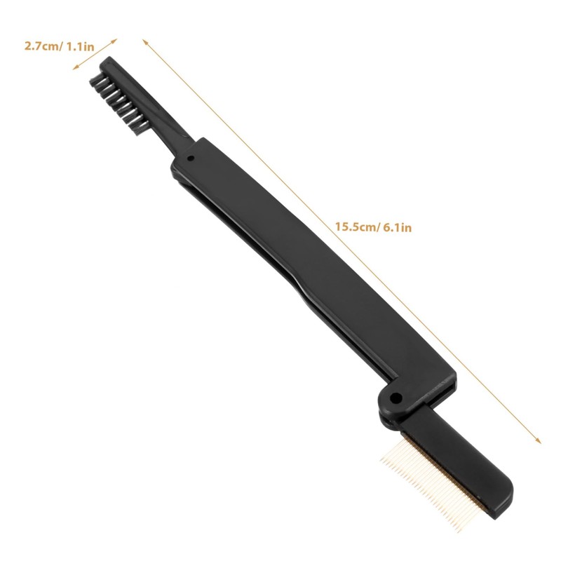 NOLITOY Folding Eyelash Comb and Lash Separator Tool Dual-sided Eyelash