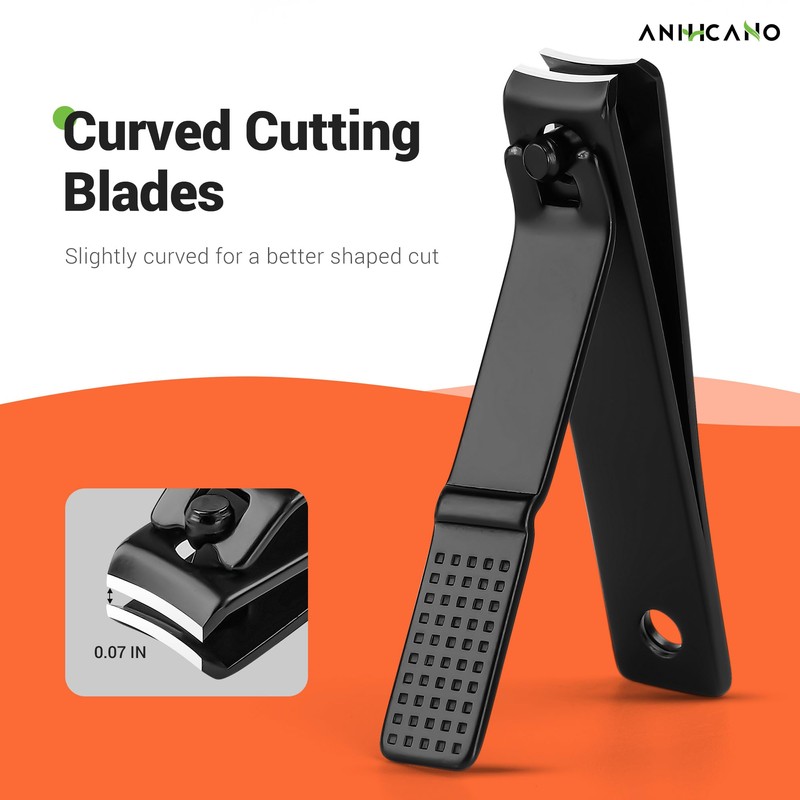 Nail Clippers with Glass Nail File, ANIHCANO Ultra Sharp Nail