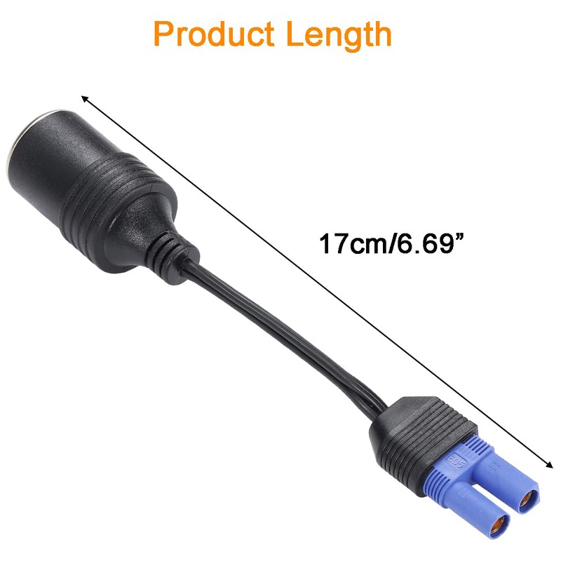 Greluma 2 Stk EC5-Zigarettenanzünder-Adapter für Mini-Autobatterie-Booster, EC5-Mini-Auto-Starthilfe