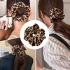 Leopard Print Headband 2 Pieces Silk Hair Bobbles Large Hair