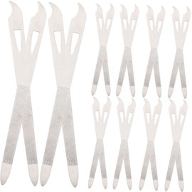 FOMIYES 20pcs Metal Nail Files Reusable Manicure and Pedicure Tools for False Nails Compact Grooming Strips for and Use