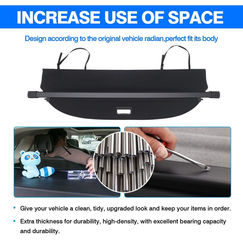 Powerty Cargo Cover for 2015-2024 Nissan Murano 2.5L/3.5L Retractable Trunk