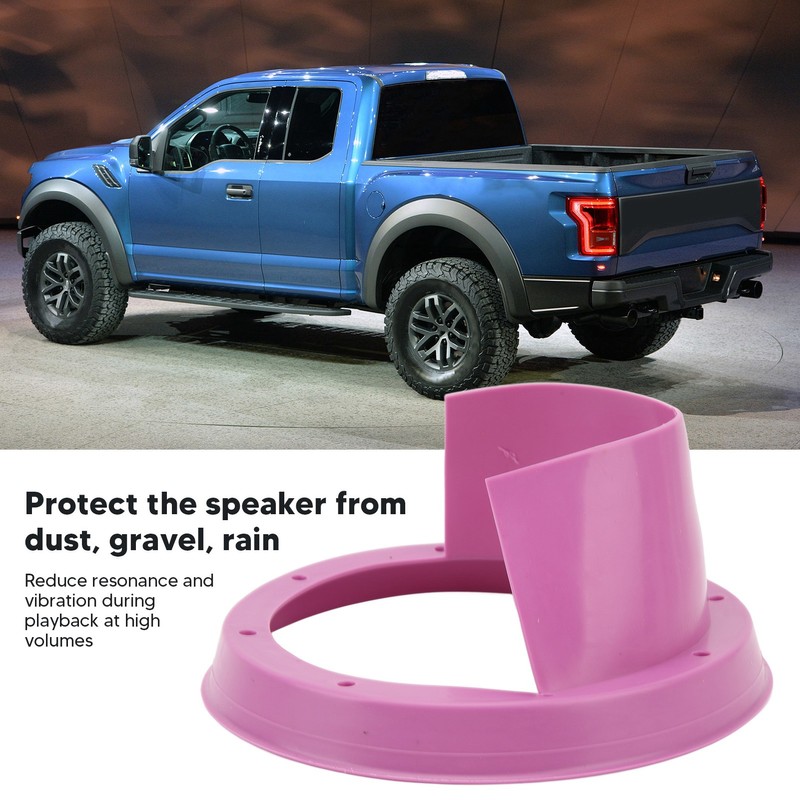6.5in 2 Pcs Purple Car Speaker Baffle Kits Silicone Horn