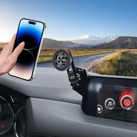 YIXKTUKEKE Car Phone Holder for Mazda CX5 CX-5 2017-2021 Accessories 7-inch Screen，Car Mount，[Strongest Magnets] 360° Rotation [Adjustable Extended Arm]，Compatible with All Cell Phones