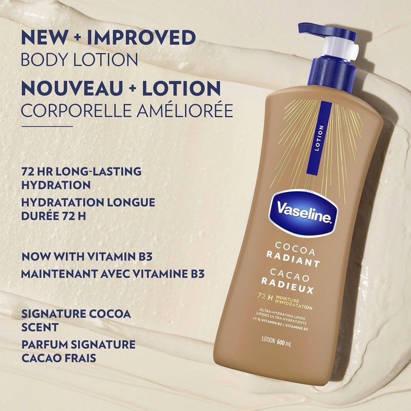 Vaseline Intensive Care Cocoa Radiant Body Lotion – 3 Pack