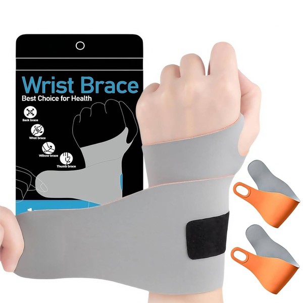 Watelife 2pcs Wrist Brace,Carpal Tunnel Brace Wraps, Ultra Thin Adjustable