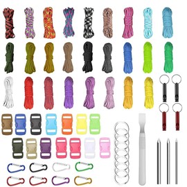 Zinueen Paracord Set of 40, 4 mm Paracord 550 Nylon Cord - Robust Sailing Rope, Outdoor Rope, Tent Cord for DIY Bracelet, Dog Lead & More (26 Colours-A)
