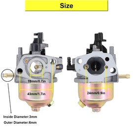 ZAMDOE Caburetor Kit Replacement for Mountfield RS100 HP164 HP414 M411PD SP164 SP414 Lawnmower Garden Tool Engine 11850697 with Air filter Spark Plug Primer Bulb Fuel Filter Gasline Hose Gasket