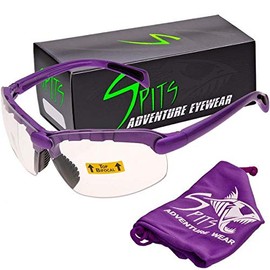 Spits Eyewear C2 Bottom Magnifying Hunting Shooting Bifocal Safety Sunglasses, in Purple Frame