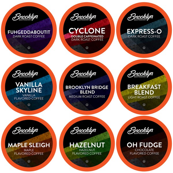 Brooklyn Beans Coffee Pods Assorted Gourmet Variety Pack, Compatible with 2.0 Keurig K Cup Brewers, 40 Count (Packaging May Vary)