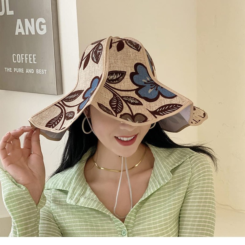 H HONG RI SHENG Straw Hat, Sun Hat, Fishing Hat,
