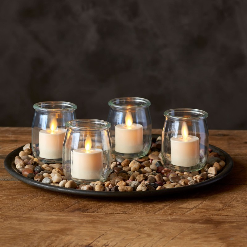 Luminara Flickering Flameless Pearl Ivory Tealights - Warm LED Light