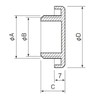 Panasonic CZ-HAC1K-C Pipe Hole Cap for φ65 Soft PVC 2