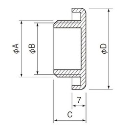 Panasonic CZ-HAC1K-C Pipe Hole Cap for φ65 Soft PVC 2 Pieces