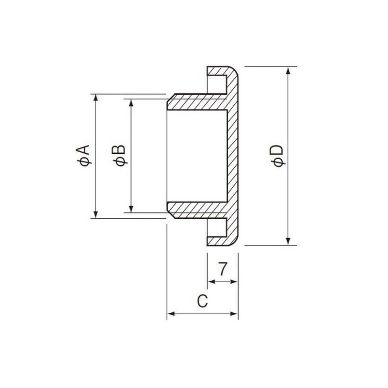 Panasonic CZ-HAC1K-C Pipe Hole Cap for φ65 Soft PVC 2