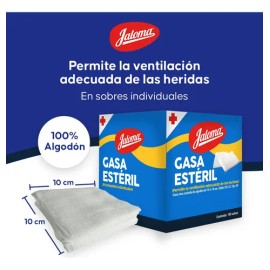Jaloma Gasa Simple Estéril 10x10cm Caja Con 100 Sobres