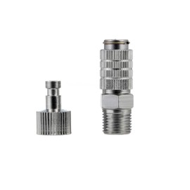 1/8 Inch Airbrush Quick Release Coupling Disconnect Adapter Kit, 5PCS Female Connectors and Male Adapter for Air Compressor and Airbrush Hose