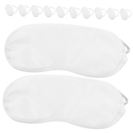 FRCOLOR 12Pcs Comfortable Disposable Eye Covers Lightproof Eye Blindfolds for Naps Travel and Sleep Soft Breathable Material for Office Workers Students and Parties