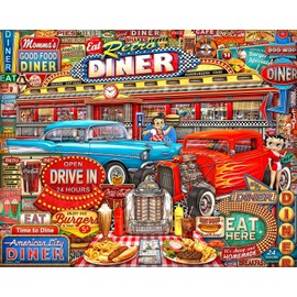 Springbok's 1000 Piece Jigsaw Puzzle Retro Diner - Made in USA