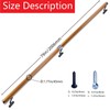 Dakzhou 6.5Ft Wooden Handrail Resin Non-Slip Stair Handrail Wall Mounted