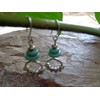 ♥ SPACER IM RING & HOWLITE STEINE ♥ einmalige Ohrringe
