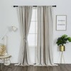Amidoudou 1 Pair Cotton Linen Boho Curtains with Tassel, Farmhouse
