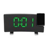 Radio Projection Alarm Clock LED Display Electronic Clock Curved Screen