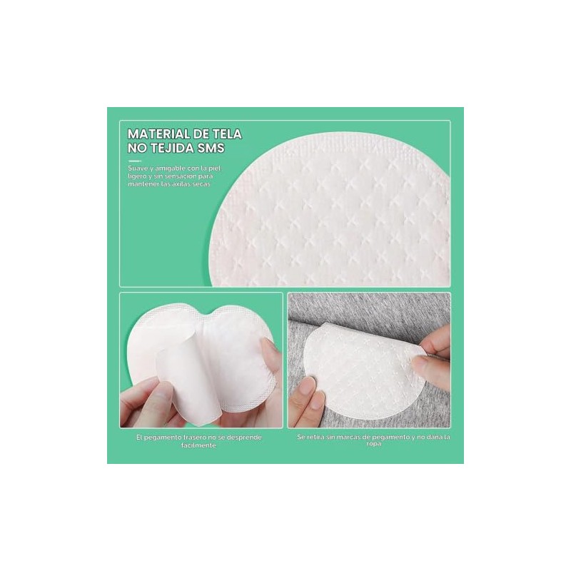 100 Pcs Almohadillas Absorbentes Desechables para el Sudor en Las