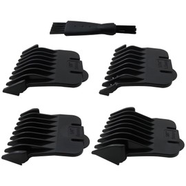 New Trimmer Guards Attachment Combs Set w/Brush Compatible for Andis pm-t, pmt-2, D-4, d-5, GI, GTO, slii, rt-1 Hair Trimmers by Vicue