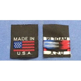 Unbranded 1000Pcs Made In U.S.A Black Woven Garment Clothing Sewing Label American Flag