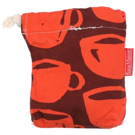 Le Jardin du Lin Bedruckte Baumwoll Taschen mit Kordelzug, Einkaufstasche, Beutel, Stoffsack, Stofftasche, Gemüsesack, Wiederverwendbare, Umweltfreundlich, Mehrzweck, Faltbar, Größe: 12x15 Cm