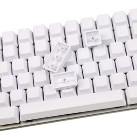 YMDK White Black Dolch Thick PBT 84 68 64 Blank Keyset OEM Profile Keycaps for MX Mechanical Keyboard Keychron K2 K6 Keycool Tada68 YD64 (White)