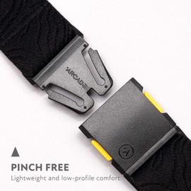 Arcade Belts A2 National Geographic Topo Unisex Adventure Belt: Heavy Duty Stretch, Metal Free Buckle, Black