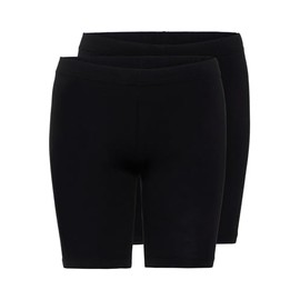 VERO MODA Women's Shorts Set (2 Pack), Black/Pack: black.