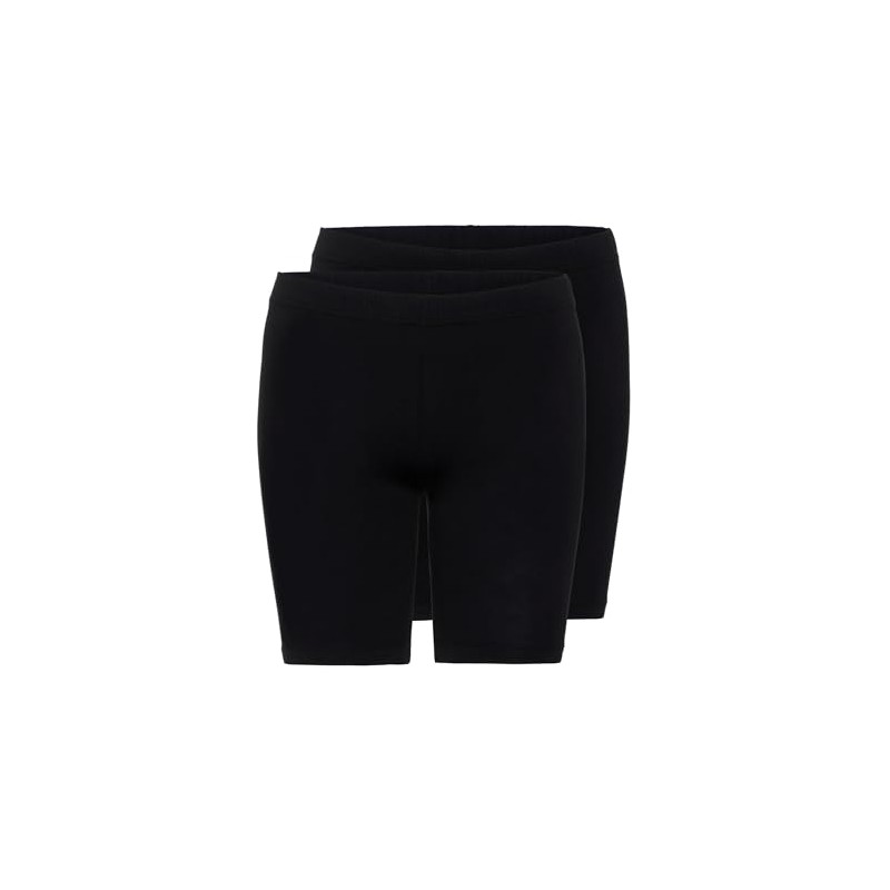 VERO MODA Women's Shorts Set (2 Pack), Black/Pack: black.