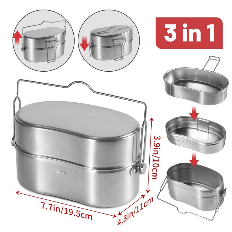 Goetland German Style M31 Military Mess Kit Mess Tin 304