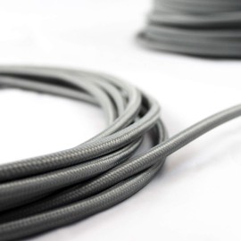 smartect Braided Cable, Dark Grey, 10 Metres 2 Core Electrical Cable (2 x 0.75mm²) Vintage Fabric Electrical Wire for your DIY project