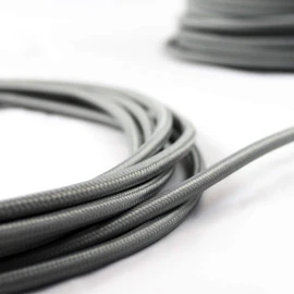 smartect Braided Cable, Dark Grey, 10 Metres 2 Core Electrical Cable (2 x 0.75mm²) Vintage Fabric Electrical Wire for your DIY project