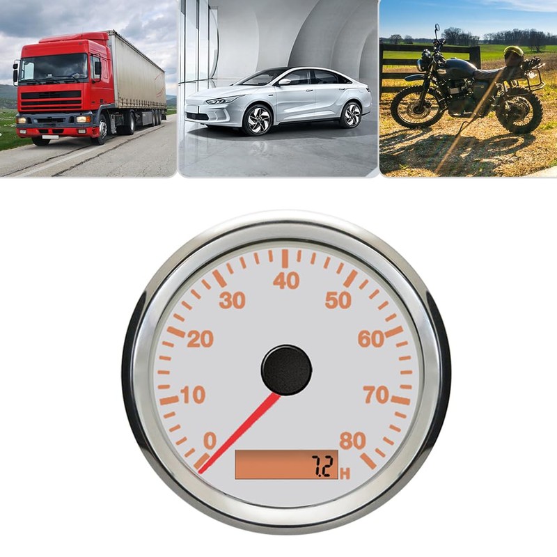 85mm Boat Car Tachometer 0-8000 RPM Gauge Meter REV Counter