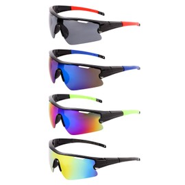 ANLIOTO Pack of 4 Cycling Glasses Men Women Sports Sunglasses UV 400 Protection for Outdoor Activities Such as Cycling Fishing, multicoloured