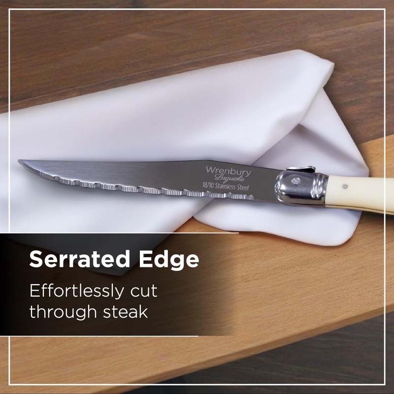 Wrenbury Laguiole Steak Knives Set of 6 Stainless Steel –