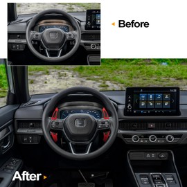 CKE Compatible with Honda Civic 2022-2026 for CR-V Accord Pilot 2023-2026 Accessories Sporty Car Paddle Shifter Extension Interior Shift Cover Trims -Red