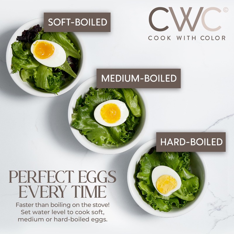 COOK WITH COLOR 350W Electric Double Layer Egg Cooker -