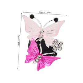 BUGUUYO 2pcs Butterfly Air Freshener Clips Sparkly Vent Clips for Car Decoration Rhinestone Accents Elegant Automotive Accessories for Women Quick Installation Design