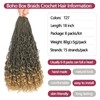 T27 Boho Box Braids Crochet Hair 18 Inch Ombre Goddess