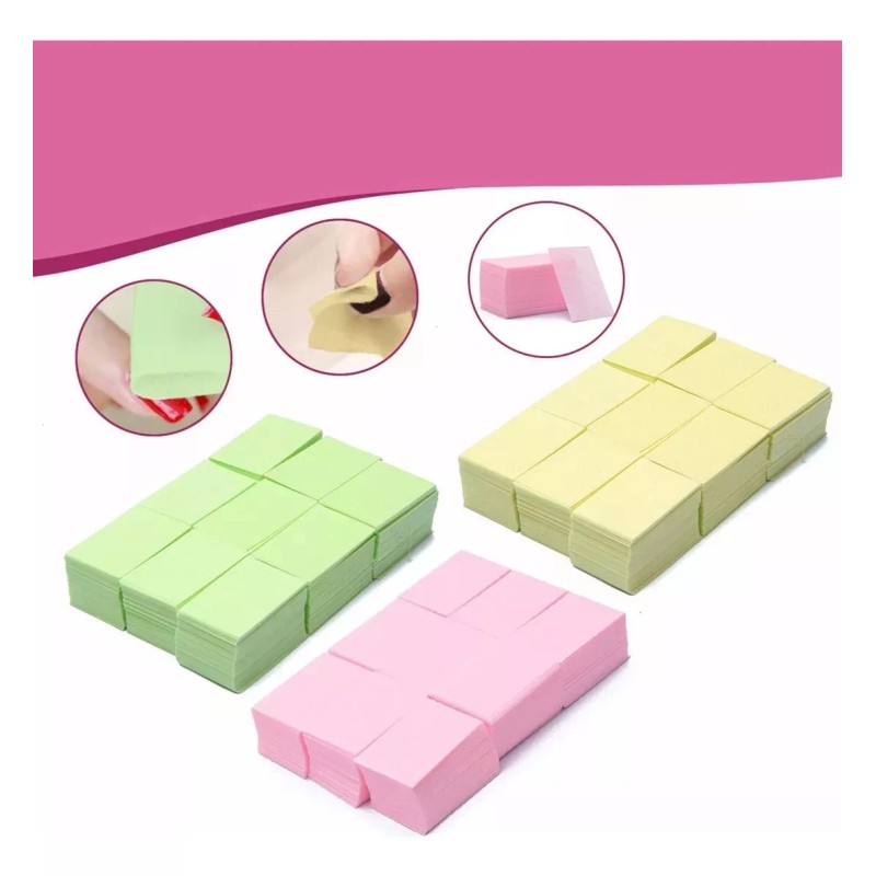 Unic Toallitas Gasas Limpiadoras Para Uñas 1000 Piezas De Color