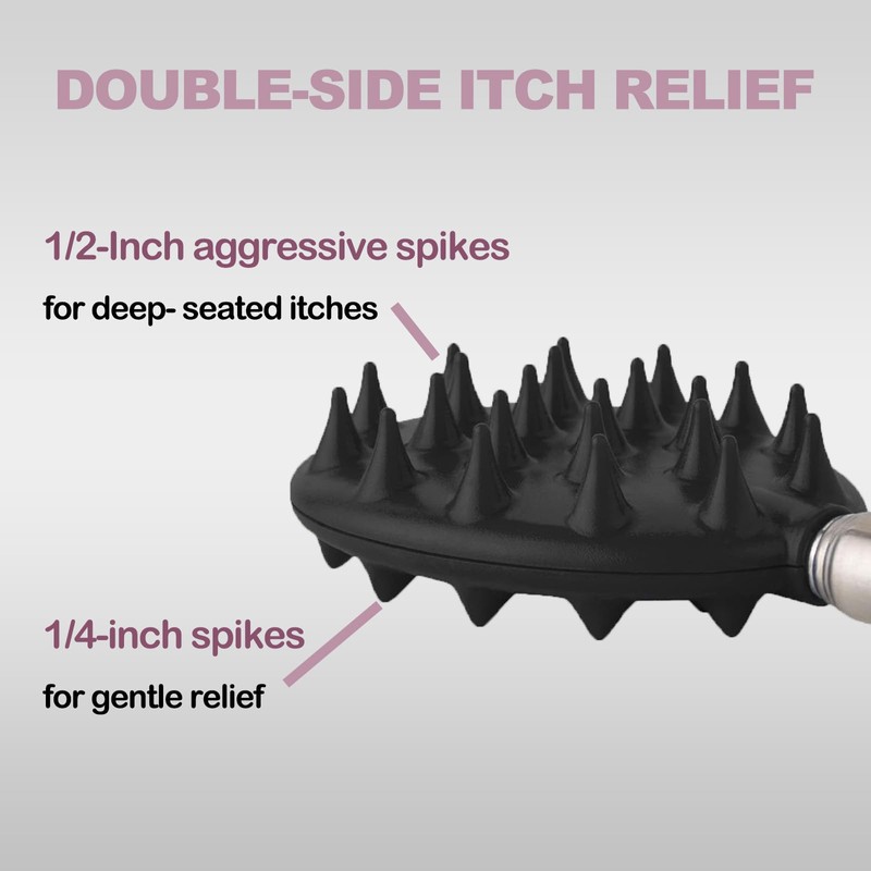 Fenikle Back Scratcher, Telescoping Back Massager with 4Pcs Different Detachable